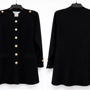 Misook Black Blazer with Gold Buttons